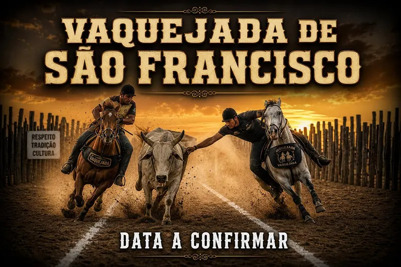 Cartaz da Vaquejada de São Francisco em São Francisco/MG