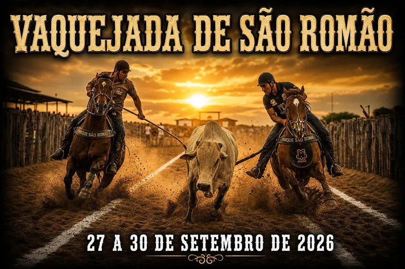 Cartaz da Vaquejada de São Romão em São Romão/MG